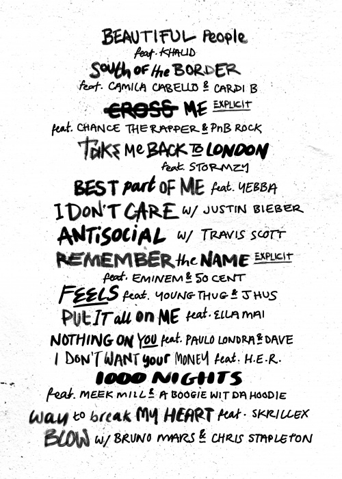 Ed Sheeran- ‘No.6 Collaborations Project’