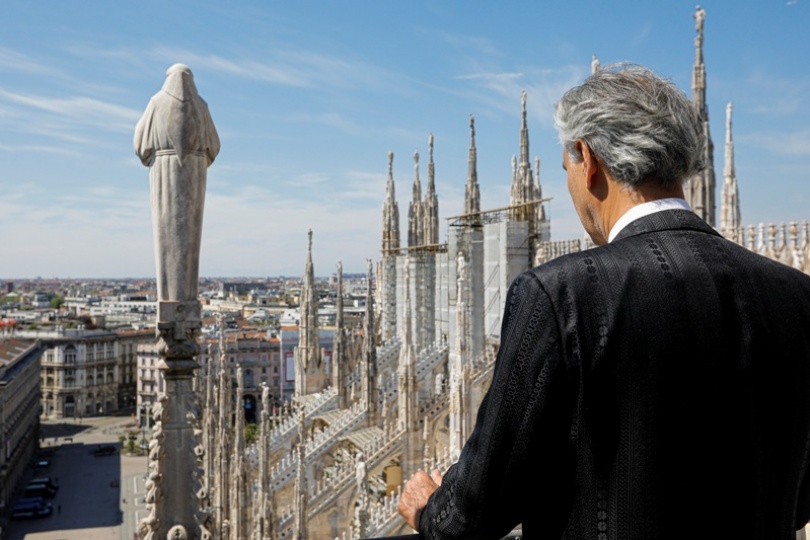 Andrea Bocelli mesmerises in performance from empty Milan cathedral